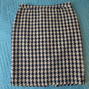 Boden Blue And Yellow Tweed Skirt Size 8